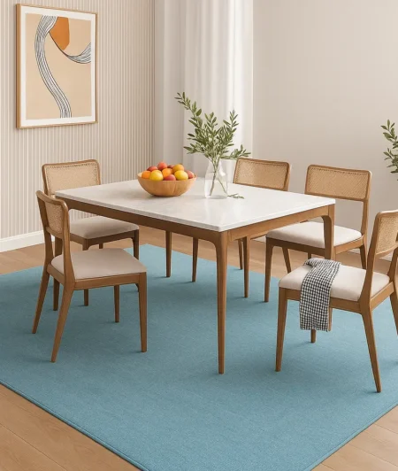 Risala Erbe Polyester Rugs In Dining Room