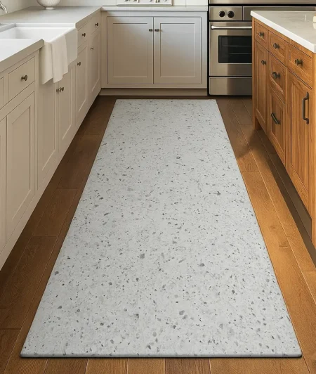 Risala Gray Texture In Kitchen Rugs 2