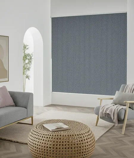 Risala Grey Venetian Blinds In Living Room