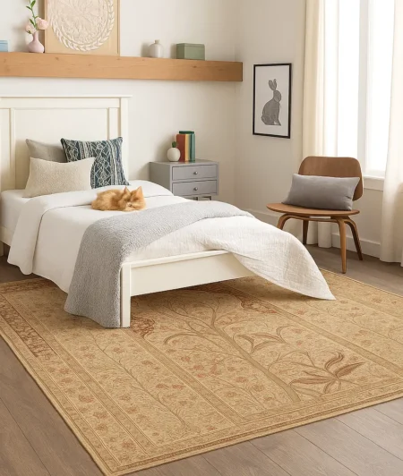 Risala Gulmarg Silk Rugs In Bedroom