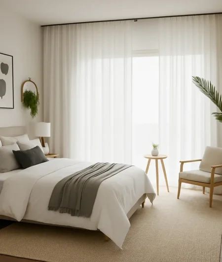 Risala Hainides Sheer Curtains In Bedroom