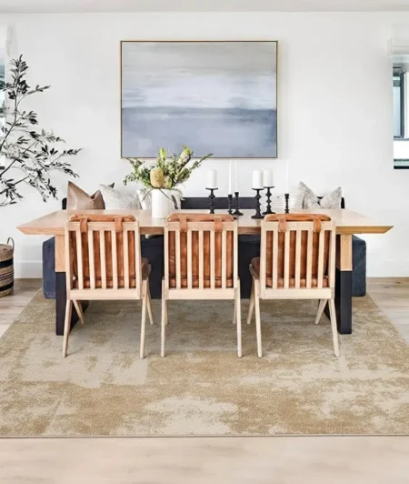 Risala Kavi Modern Rugs In Dining Area