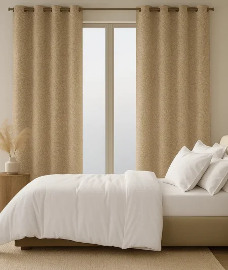 Risala Kenza Pleated Curtains In Bedroom