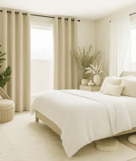 Risala Kin Sheer Curtains In Bedroom