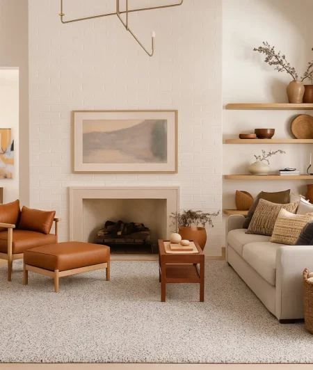 Risala Leopard Moroccan Rugs Living Room