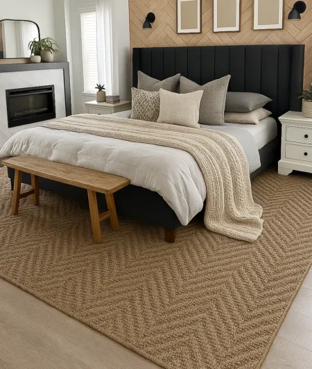 Risala Lopez Sisal Rugs In Bedroom