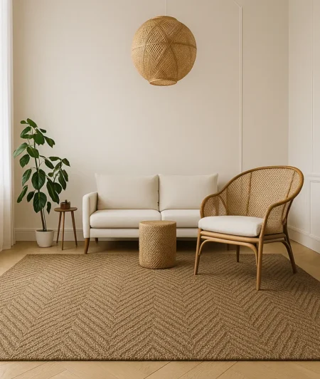 Risala Lopez Sisal Rugs In Living Room