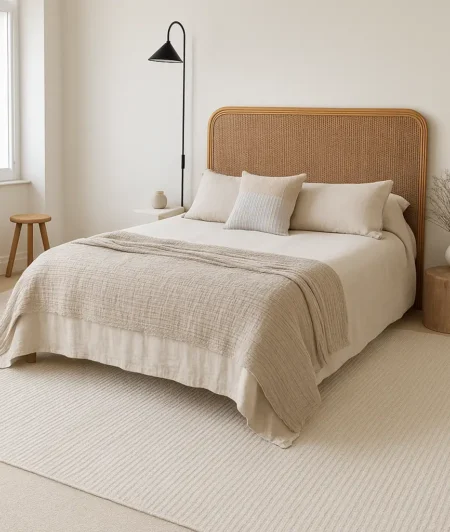 Risala Lumini Wool Rug In Bedroom
