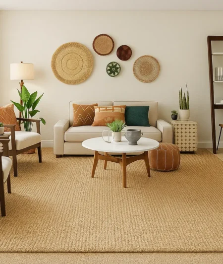 Risala Medina Synthetic Rugs In Living Room