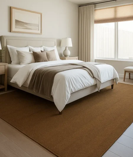 Risala Ocelot Moroccan Rugs In Bedroom