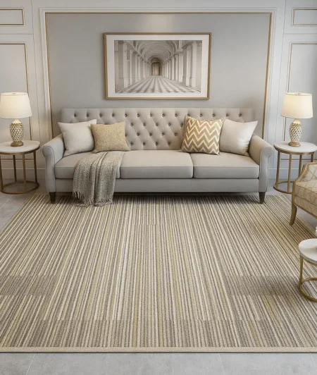 Risala Olive Blend Nylon Rugs In Living Room