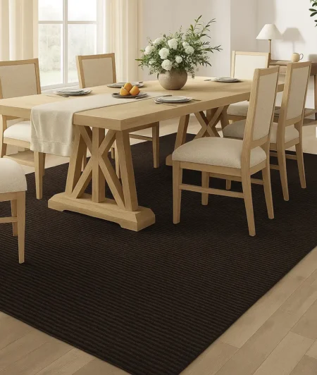 Risala Orcas Sisal Rugs In Dining Room