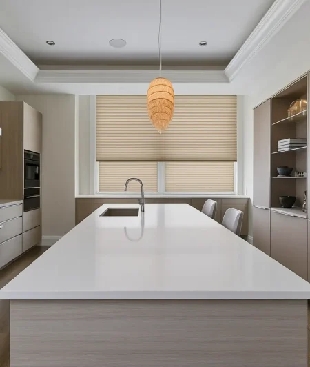 Risala Primrose Honeycomb Blinds In Kitchen