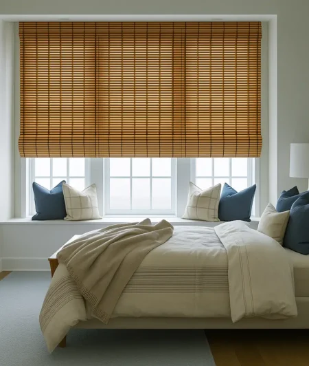Risala Reed Bamboo Blinds In Bedroom
