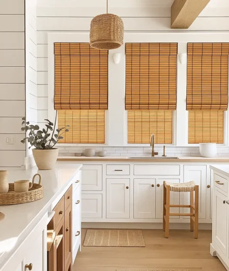 Risala Reed Bamboo Blinds In Kitchen