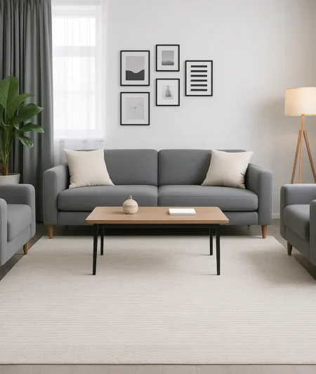 Risala Sainte Silk Rugs In Living Room