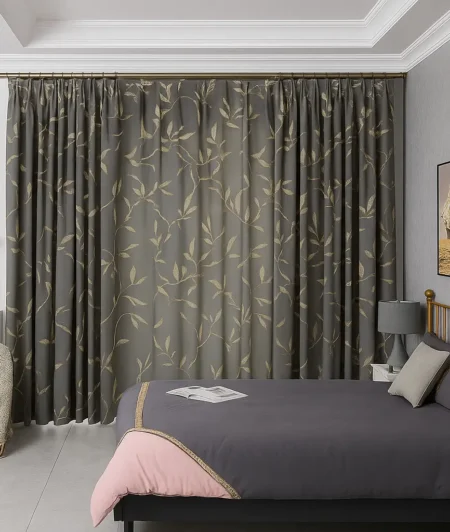 Risala Sefina Pleated Curtains In Bedroom