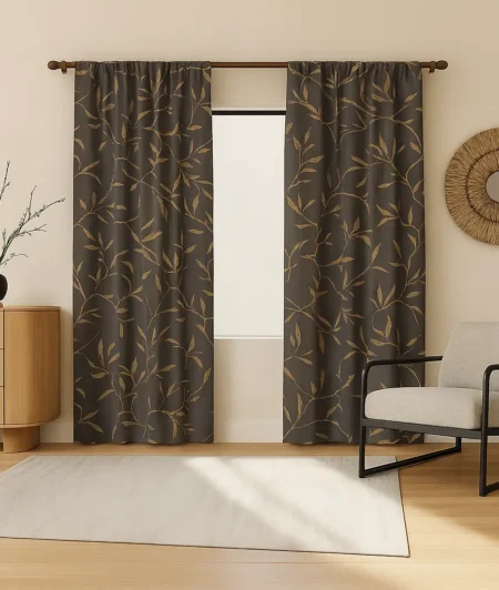 Risala Sefina Pleated Curtains In Living Room