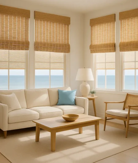 Risala Shinju Bamboo Blinds In Living Room