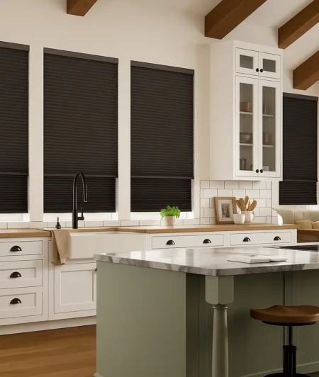 Risala Terra Honeycomb Blinds In Kitchen