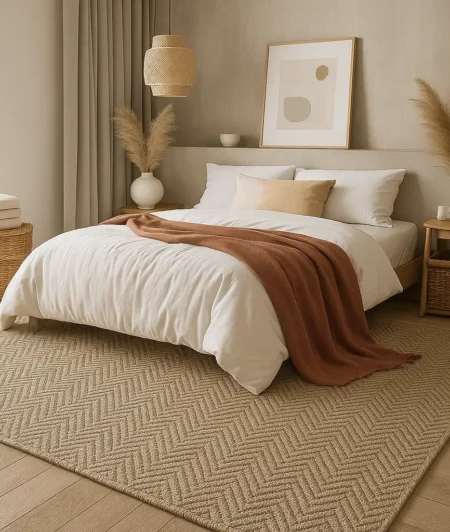 Risala Vashon Sisal Rugs In Bedroom