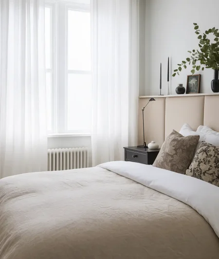 Risala Zabriskie Sheer Curtains In Bedroom