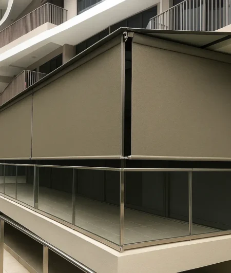 Risala Platinum Outdoor Blinds In Outdoor Balcony