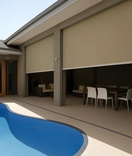 Risala Platinum Outdoor Blinds In Swimming Pool Areas