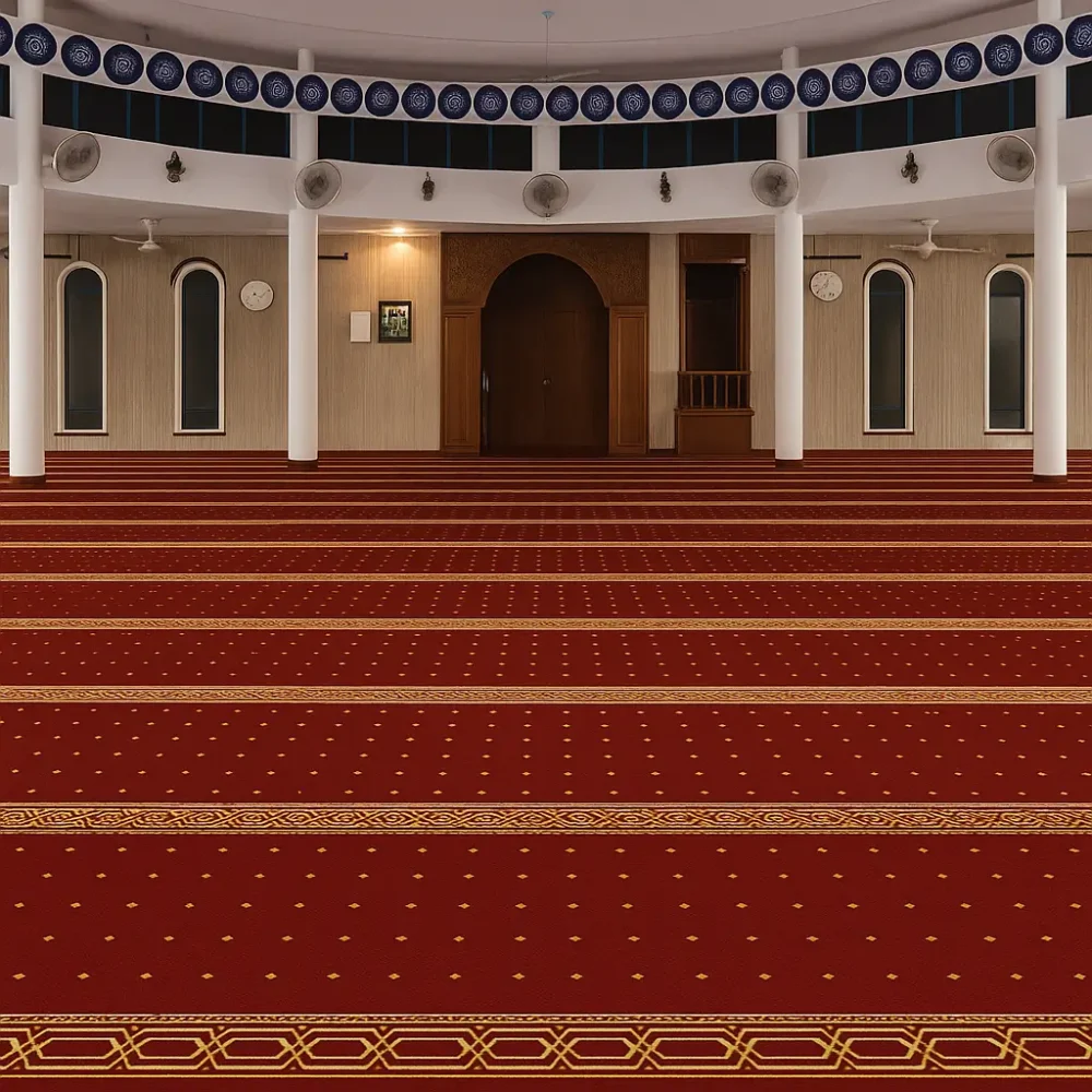 Adan Red Mosque Carpets In Mosque