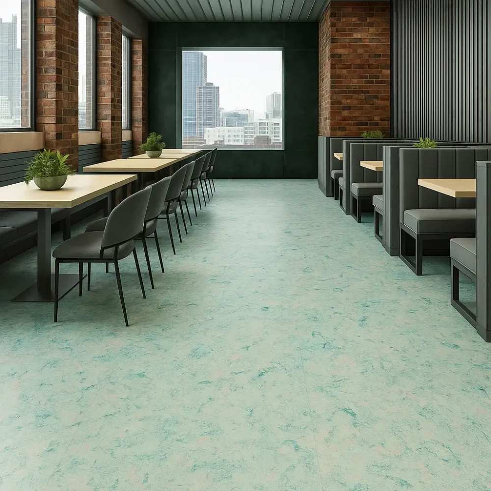Bluemoon DVF Linoleum Flooring In Restaurant