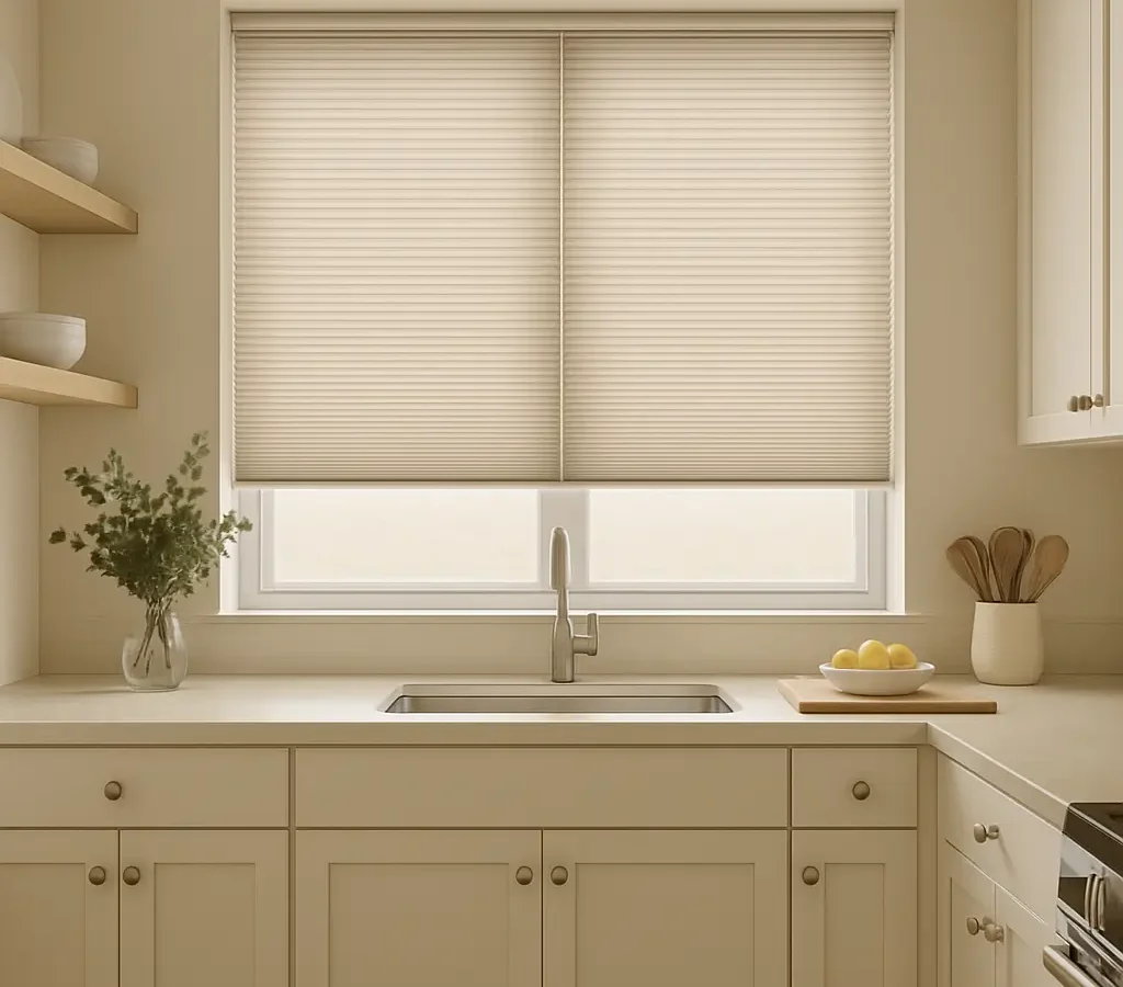 Honeycomb Blinds for kitchen
