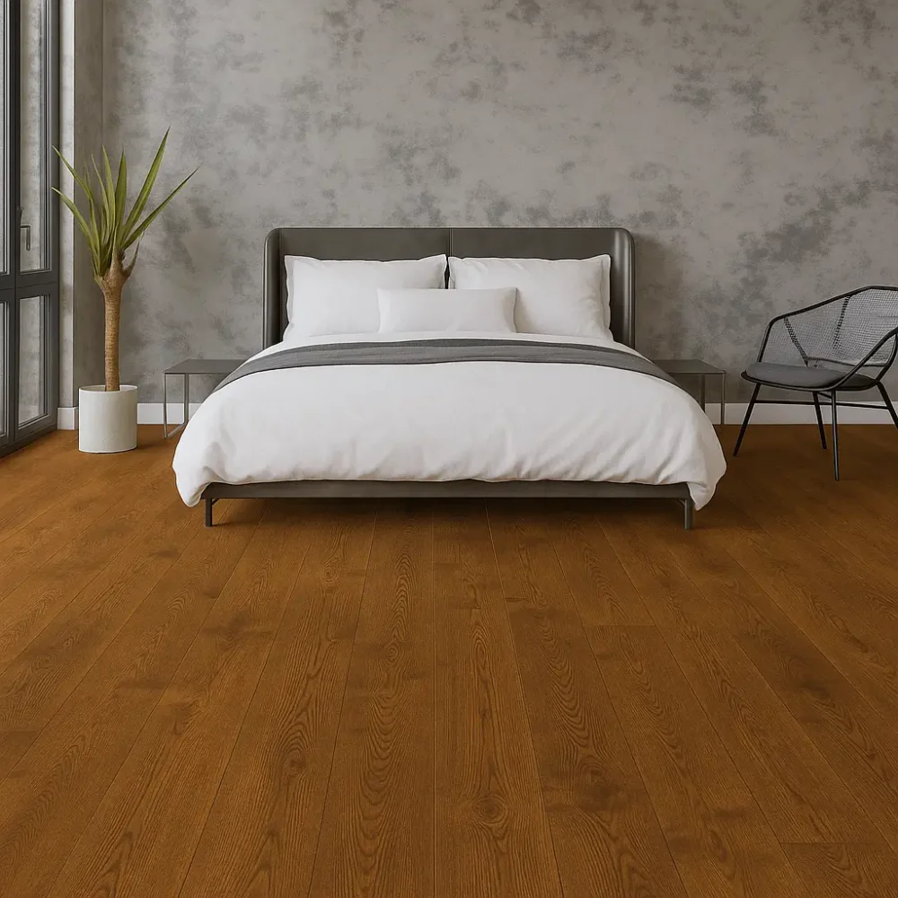 Junckers OPRS Solid Hardwood Flooring in Bedroom