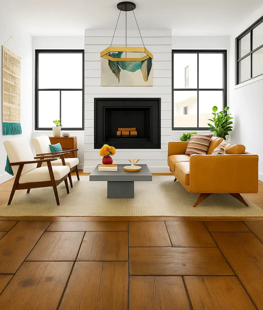 Sawkill AYC Reclaimed Wood Flooring In Living Room