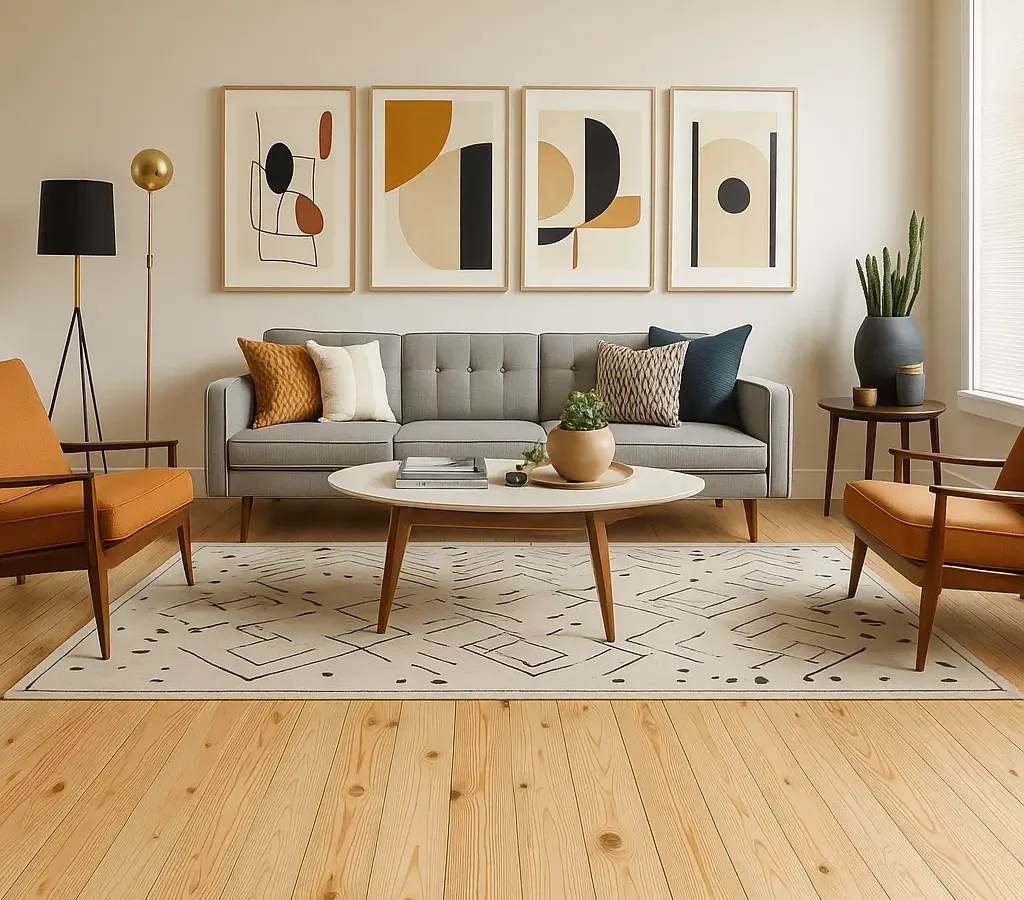 Sawkill DF Reclaimed Wood Flooring in Living Room