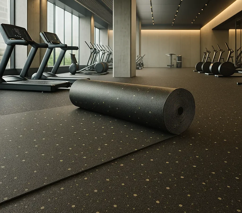 Stone NP Rubber Flooring In Fitness Centre