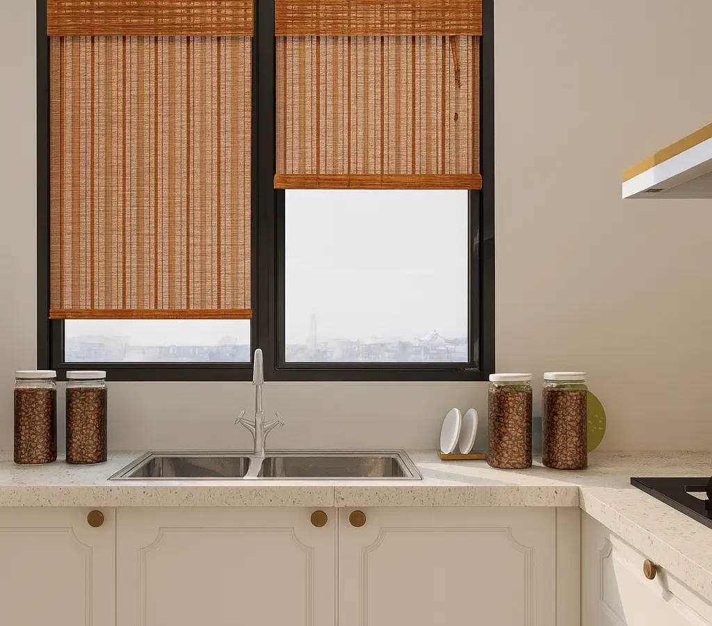 bamboo blinds for kitchen
