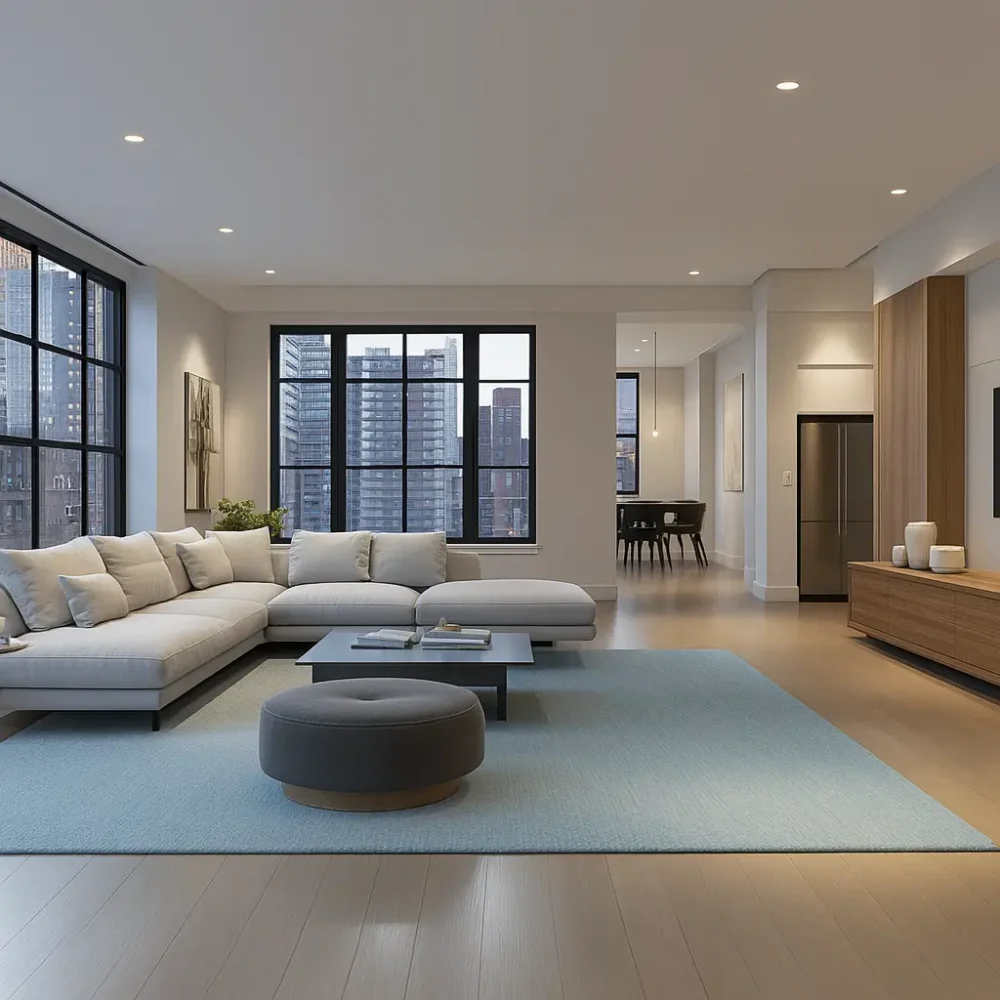 cotton carpet in living room