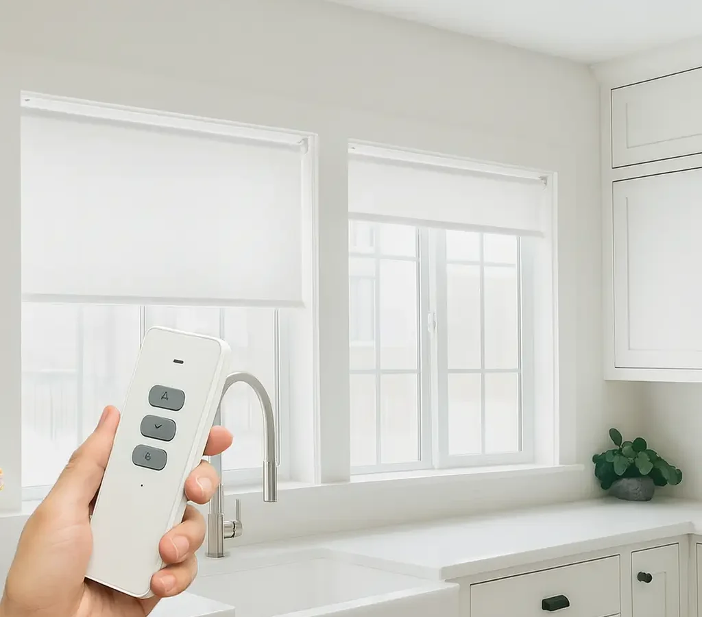 motorized blinds for kitchen