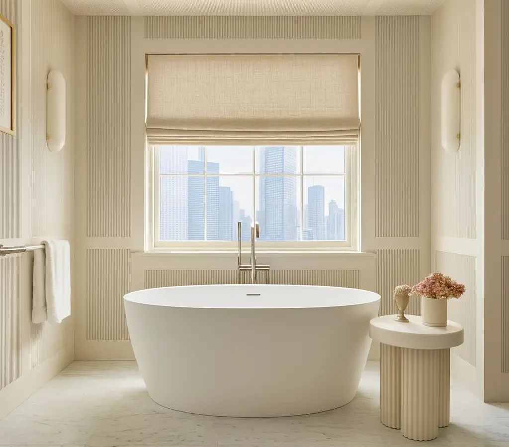 roman blinds for bathroom