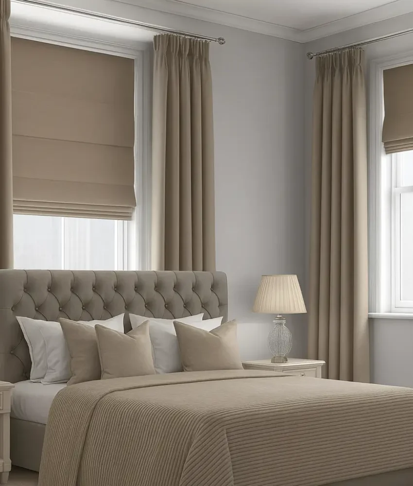 roman blinds for bedroom