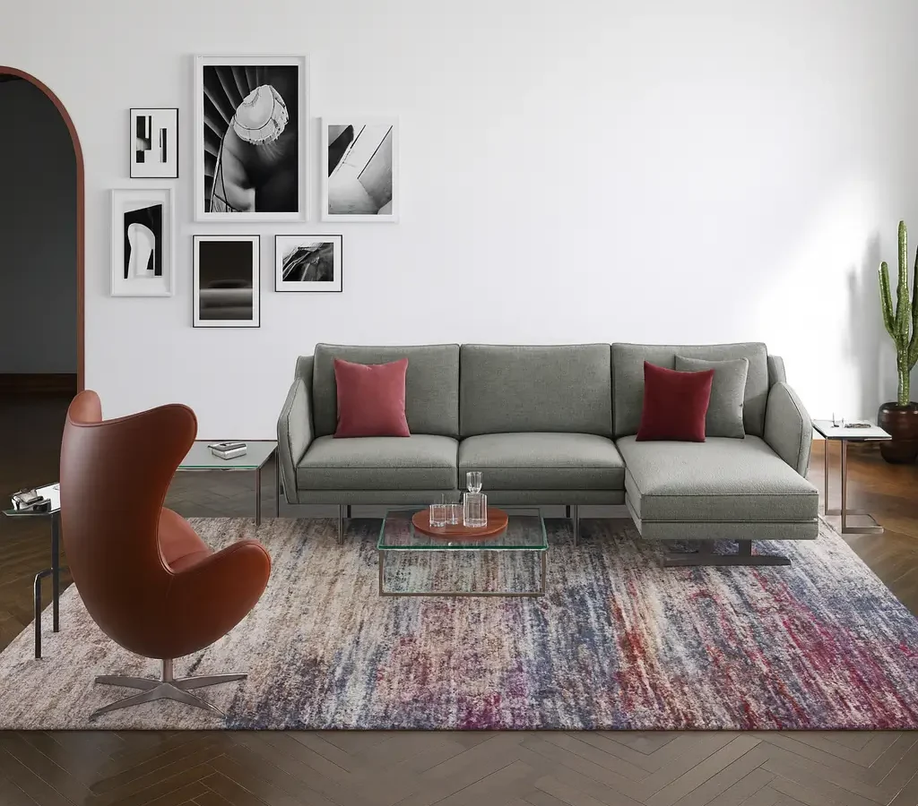 silk carpets in living room