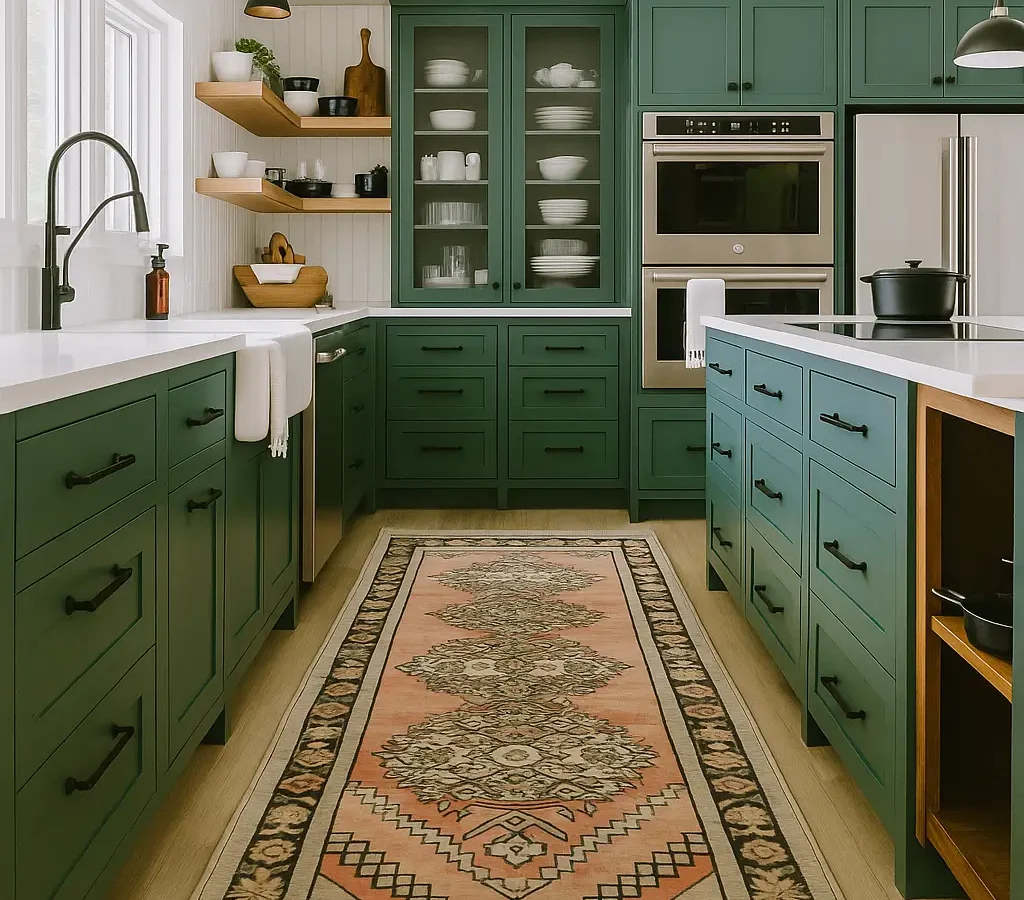vintage rugs for kitchen