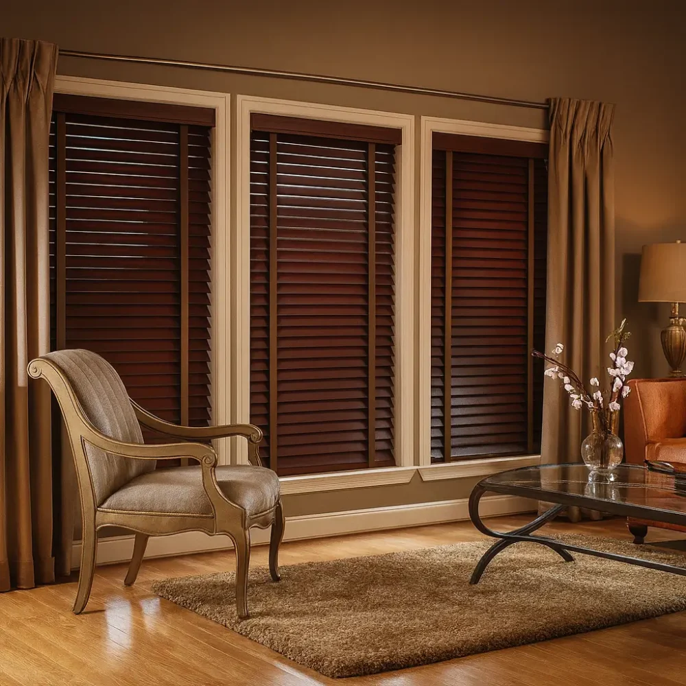 wooden blinds for livingroom